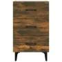 Smoked oak engineered wood bedside table 40x40x66 cm by vidaXL, Nightstands - Ref: Foro24-817324, Price: 46,45 €, Discount: %