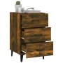 Smoked oak engineered wood bedside table 40x40x66 cm by vidaXL, Nightstands - Ref: Foro24-817324, Price: 46,45 €, Discount: %