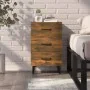 Smoked oak engineered wood bedside table 40x40x66 cm by vidaXL, Nightstands - Ref: Foro24-817324, Price: 46,45 €, Discount: %