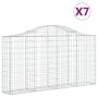 Gabion baskets 7 pcs arch shape iron 200x30x100/120 cm by vidaXL, Pots and planters - Ref: Foro24-3145435, Price: 556,78 €, D...