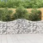 Gabion baskets 2 pcs arc shape iron 200x30x80/100 cm by vidaXL, Pots and planters - Ref: Foro24-3145409, Price: 138,81 €, Dis...