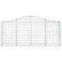 Gabion baskets 2 pcs arc shape iron 200x30x80/100 cm by vidaXL, Pots and planters - Ref: Foro24-3145409, Price: 138,81 €, Dis...