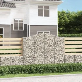 Gabion baskets 5 pcs arch shape iron 200x30x160/180 cm by vidaXL, Pots and planters - Ref: Foro24-3145496, Price: 758,08 €, D...