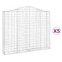 Gabionenkörbe 5 Stück Bogenform Eisen 200x30x160/180 cm von vidaXL, Töpfe und Pflanzgefäße - Ref: Foro24-3145496, Preis: 758,...