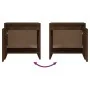 Smoked oak engineered wood bedside table 45x34x44.5 cm by vidaXL, Nightstands - Ref: Foro24-813044, Price: 33,77 €, Discount: %