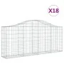 Gabion baskets 18 pcs arch shape iron 200x30x80/100 cm by vidaXL, Pots and planters - Ref: Foro24-3145423, Price: 1,00 €, Dis...