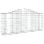 Gabionenkörbe, 18 Stück, Bogenform aus Eisen, 200 x 30 x 80/100 cm von vidaXL, Töpfe und Pflanzgefäße - Ref: Foro24-3145423, ...