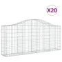 Gabion baskets 20 pcs arc shape iron 200x30x80/100 cm by vidaXL, Pots and planters - Ref: Foro24-3145424, Price: 1,00 €, Disc...