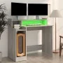 Schreibtisch mit LED in grauer Sonoma-Sperrholz 97x45x90 cm von vidaXL, Schreibtische - Ref: Foro24-820476, Preis: 73,46 €, R...