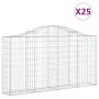 Gabion baskets 25 pcs arch shape iron 200x30x100/120 cm by vidaXL, Pots and planters - Ref: Foro24-3145446, Price: 1,00 €, Di...
