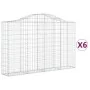 Gabionenkörbe 6 Stk. Bogenform Eisen 200x30x120/140 cm von vidaXL, Töpfe und Pflanzgefäße - Ref: Foro24-3145455, Preis: 537,2...