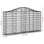 Gabion baskets 10 pcs iron arch shape 200x30x100/120 cm by vidaXL, Pots and planters - Ref: Foro24-3145438, Price: 800,56 €, ...