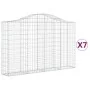 Gabionenkörbe 7 Stück Bogenform Eisen 200x30x120/140 cm von vidaXL, Töpfe und Pflanzgefäße - Ref: Foro24-3145456, Preis: 616,...