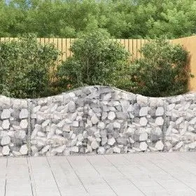 Gabion baskets 9 pcs arch shape iron 200x30x80/100 cm by vidaXL, Pots and planters - Ref: Foro24-3145416, Price: 628,95 €, Di...