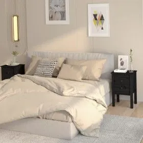 Nachttische, 2 Stück, massives schwarzes Kiefernholz, 40 x 35 x 61,5 cm von vidaXL, Nachttische - Ref: Foro24-813698, Preis: ...