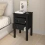 Mesitas de noche 2 uds madera maciza de pino negro 40x35x61,5cm de vidaXL, Mesitas de noche - Ref: Foro24-813698, Precio: 76,...