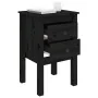 Mesitas de noche 2 uds madera maciza de pino negro 40x35x61,5cm de vidaXL, Mesitas de noche - Ref: Foro24-813698, Precio: 76,...