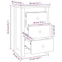 Bedside tables 2 units made of pine wood in honey brown color 40x35x61.5 cm by vidaXL, Nightstands - Ref: Foro24-813706, Pric...