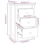 Mesitas de noche 2 uds madera de pino marrón miel 40x35x61,5 cm de vidaXL, Mesitas de noche - Ref: Foro24-813706, Precio: 116...