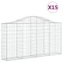 15 units of arched iron gabion baskets 200x30x100/120 cm by vidaXL, Pots and planters - Ref: Foro24-3145443, Price: 1,00 €, D...