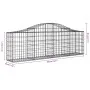 Cestas gaviones 2 uds forma de arco hierro 200x30x60/80 cm de vidaXL, Maceteros y jardineras - Ref: Foro24-3145388, Precio: 1...