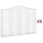 Gabionenkörbe 9 Stück Bogenform Eisen 200x30x140/160 cm von vidaXL, Töpfe und Pflanzgefäße - Ref: Foro24-3145479, Preis: 879,...