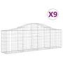 Gabion baskets 9 pcs arch shape iron 200x30x60/80 cm by vidaXL, Pots and planters - Ref: Foro24-3145395, Price: 723,53 €, Dis...
