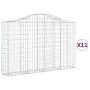 Wire mesh baskets 11 units, arched shape, iron, 200x30x120/140 cm by vidaXL, Pots and planters - Ref: Foro24-3145460, Price: ...