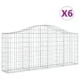 Cestas de gaviones 6 uds forma de arco hierro 200x30x80/100 cm de vidaXL, Maceteros y jardineras - Ref: Foro24-3145413, Preci...