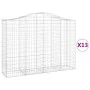 Gabion baskets 13 pcs arch shape iron 200x50x140/160 cm by vidaXL, Pots and planters - Ref: Foro24-3145693, Price: 1,00 €, Di...