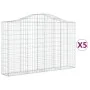 Gabionenkörbe 5 Stück Bogenform Eisen 200x30x120/140 cm von vidaXL, Töpfe und Pflanzgefäße - Ref: Foro24-3145454, Preis: 462,...