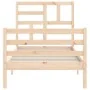 Bettgestell mit Massivholzkopfteil 90x200 cm von vidaXL, Betten und Lattenroste - Ref: Foro24-3194881, Preis: 89,29 €, Rabatt: %