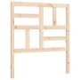 Bed frame with solid wood headboard 90x200 cm by vidaXL, Beds and slatted bases - Ref: Foro24-3194881, Price: 89,29 €, Discou...