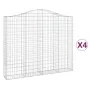 4 units of arched iron gabion baskets 200x30x160/180 cm by vidaXL, Pots and planters - Ref: Foro24-3145495, Price: 631,26 €, ...