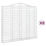 Cestas de gaviones 8 uds forma de arco hierro 200x30x180/200 cm de vidaXL, Maceteros y jardineras - Ref: Foro24-3145520, Prec...