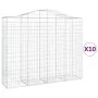 Cestas gaviones 10 uds forma de arco hierro 200x50x160/180 cm de vidaXL, Maceteros y jardineras - Ref: Foro24-3145711, Precio...