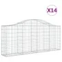 Gabion baskets 14 pcs arch shape iron 200x30x80/100 cm by vidaXL, Pots and planters - Ref: Foro24-3145421, Price: 972,07 €, D...