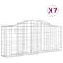 Gabion baskets 7 pcs arch shape iron 200x30x80/100 cm by vidaXL, Pots and planters - Ref: Foro24-3145414, Price: 509,45 €, Di...