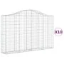 Gabion baskets 10 pcs arch shape iron 200x30x120/140 cm by vidaXL, Pots and planters - Ref: Foro24-3145459, Price: 879,38 €, ...