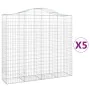 Cestas de gaviones 5 uds forma de arco hierro 200x50x180/200 cm de vidaXL, Maceteros y jardineras - Ref: Foro24-3145727, Prec...