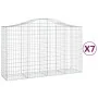 Gabionenkörbe 7 Stück Bogenform Eisen 200x50x120/140 cm von vidaXL, Töpfe und Pflanzgefäße - Ref: Foro24-3145666, Preis: 741,...