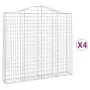 Gabionenkörbe 4 Stück Bogenform Eisen 200x30x180/200 cm von vidaXL, Töpfe und Pflanzgefäße - Ref: Foro24-3145516, Preis: 537,...
