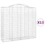 Gabion baskets 13 pcs arch shape iron 200x50x180/200 cm by vidaXL, Pots and planters - Ref: Foro24-3145735, Price: 1,00 €, Di...
