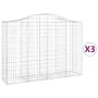 Gabionenkörbe 3 Stück Bogenform Eisen 200x50x140/160 cm von vidaXL, Töpfe und Pflanzgefäße - Ref: Foro24-3145683, Preis: 338,...