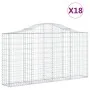 Gabion baskets 18 pcs arch shape iron 200x30x100/120 cm by vidaXL, Pots and planters - Ref: Foro24-3145444, Price: 1,00 €, Di...