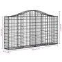 Cestas gaviones 18 uds forma de arco hierro 200x30x100/120 cm de vidaXL, Maceteros y jardineras - Ref: Foro24-3145444, Precio...