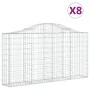 Gabionenkörbe 8 Stk. Bogenform Eisen 200x30x100/120 cm von vidaXL, Töpfe und Pflanzgefäße - Ref: Foro24-3145436, Preis: 624,9...