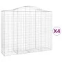 Gabion baskets 4 units, arched shape, iron, 200x50x160/180 cm by vidaXL, Pots and planters - Ref: Foro24-3145705, Price: 514,...
