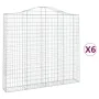 Gabionenkörbe 6 Stück Bogenform Eisen 200x30x180/200 cm von vidaXL, Töpfe und Pflanzgefäße - Ref: Foro24-3145518, Preis: 805,...