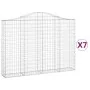Cestas gaviones 7 uds forma de arco hierro 200x30x140/160 cm de vidaXL, Maceteros y jardineras - Ref: Foro24-3145477, Precio:...